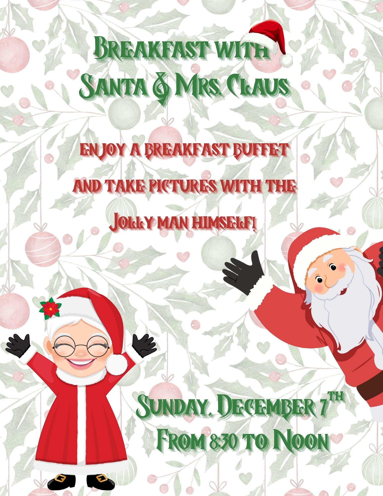 Breakfast with Santa & Mrs. Claus – Kenilworth Park District