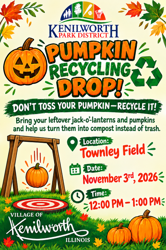 Pumpkin Recycling Drop Poster