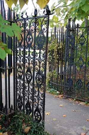 Charles Ware Memorial Garden gate photo